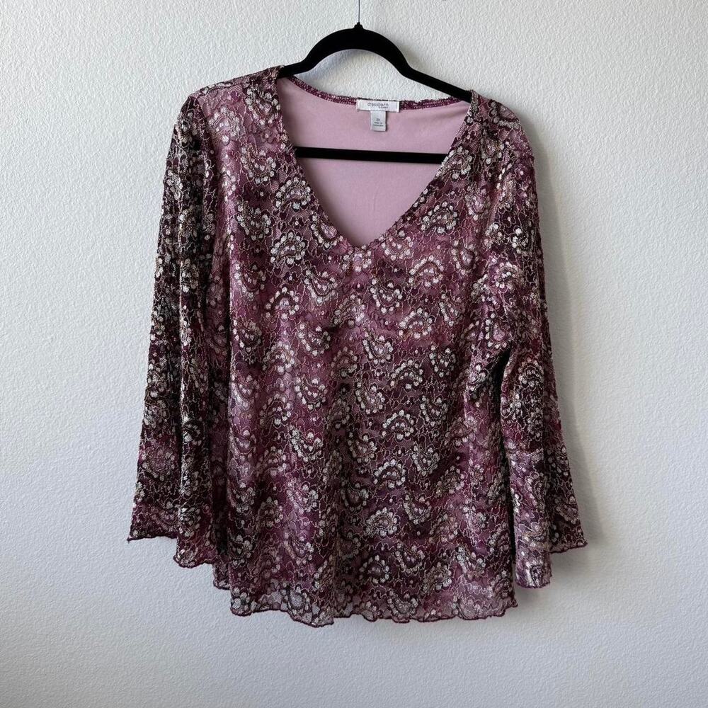 Vintage purple lace top